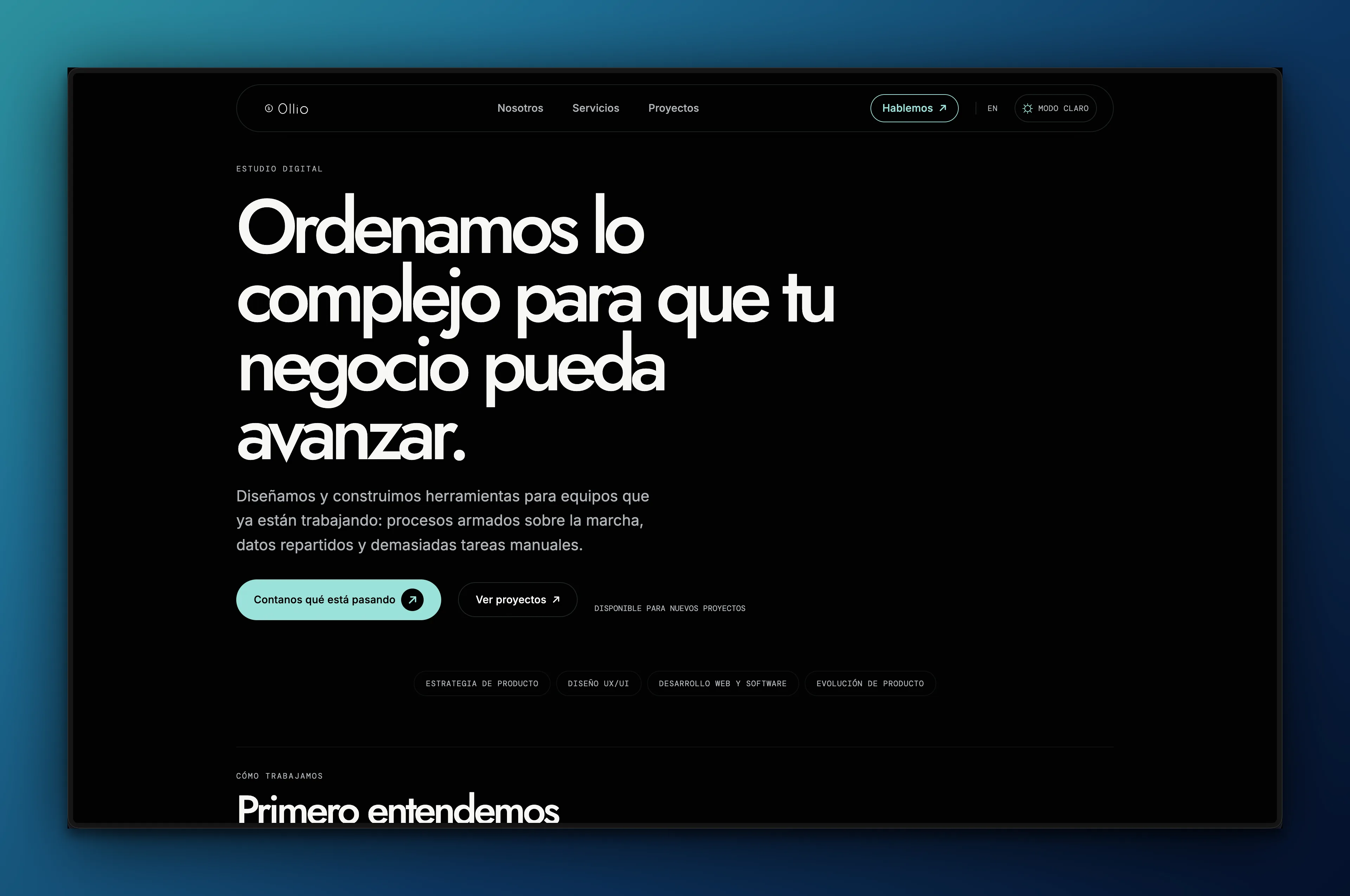 Ollio.tech project preview